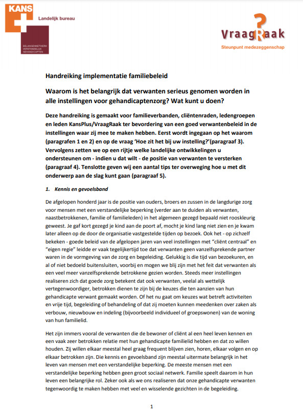 Handreiking implementatie familiebeleid-rompnotitie (gratis te downloaden)