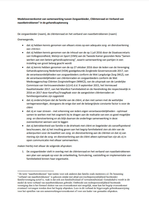 Tripartite modelsamenwerkingsovereenkomst (gratis te downloaden)